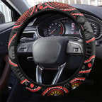 Gang-gang Cockatoo Australia Steering Wheel Cover Eucalyptus Blossoms Aboriginal Art - Aussie Hoodie