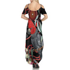 Gang-gang Cockatoo Australia Summer Maxi Dress Eucalyptus Blossoms Aboriginal Art - Aussie Hoodie