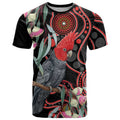 Gang-gang Cockatoo Australia T Shirt Eucalyptus Blossoms Aboriginal Art - Aussie Hoodie