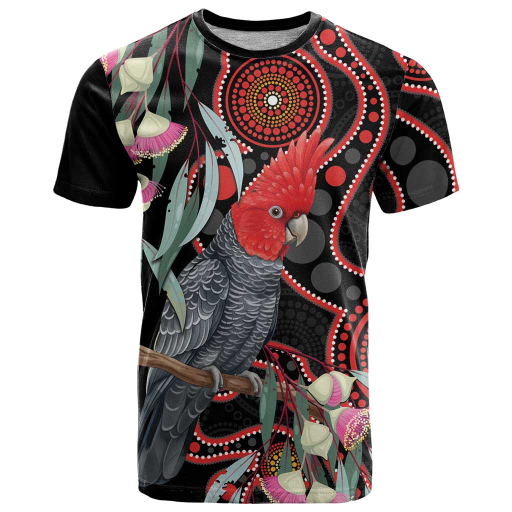 Gang-gang Cockatoo Australia T Shirt Eucalyptus Blossoms Aboriginal Art - Aussie Hoodie
