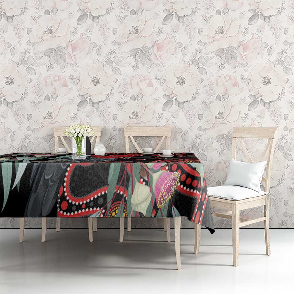 Gang-gang Cockatoo Australia Tablecloth Eucalyptus Blossoms Aboriginal Art - Aussie Hoodie