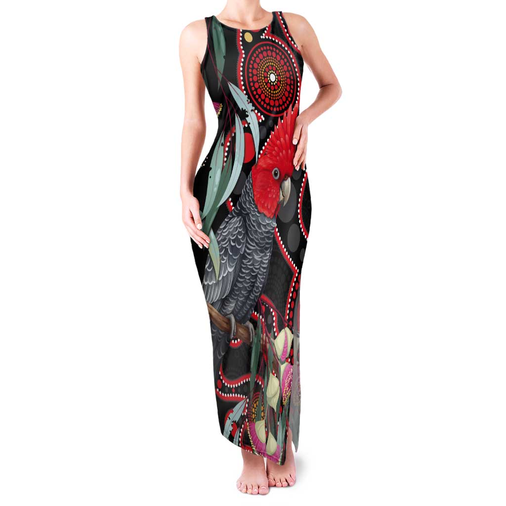 Gang-gang Cockatoo Australia Tank Maxi Dress Eucalyptus Blossoms Aboriginal Art - Aussie Hoodie