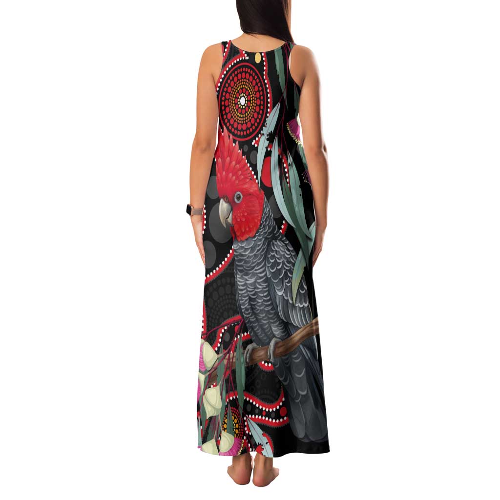 Gang-gang Cockatoo Australia Tank Maxi Dress Eucalyptus Blossoms Aboriginal Art - Aussie Hoodie