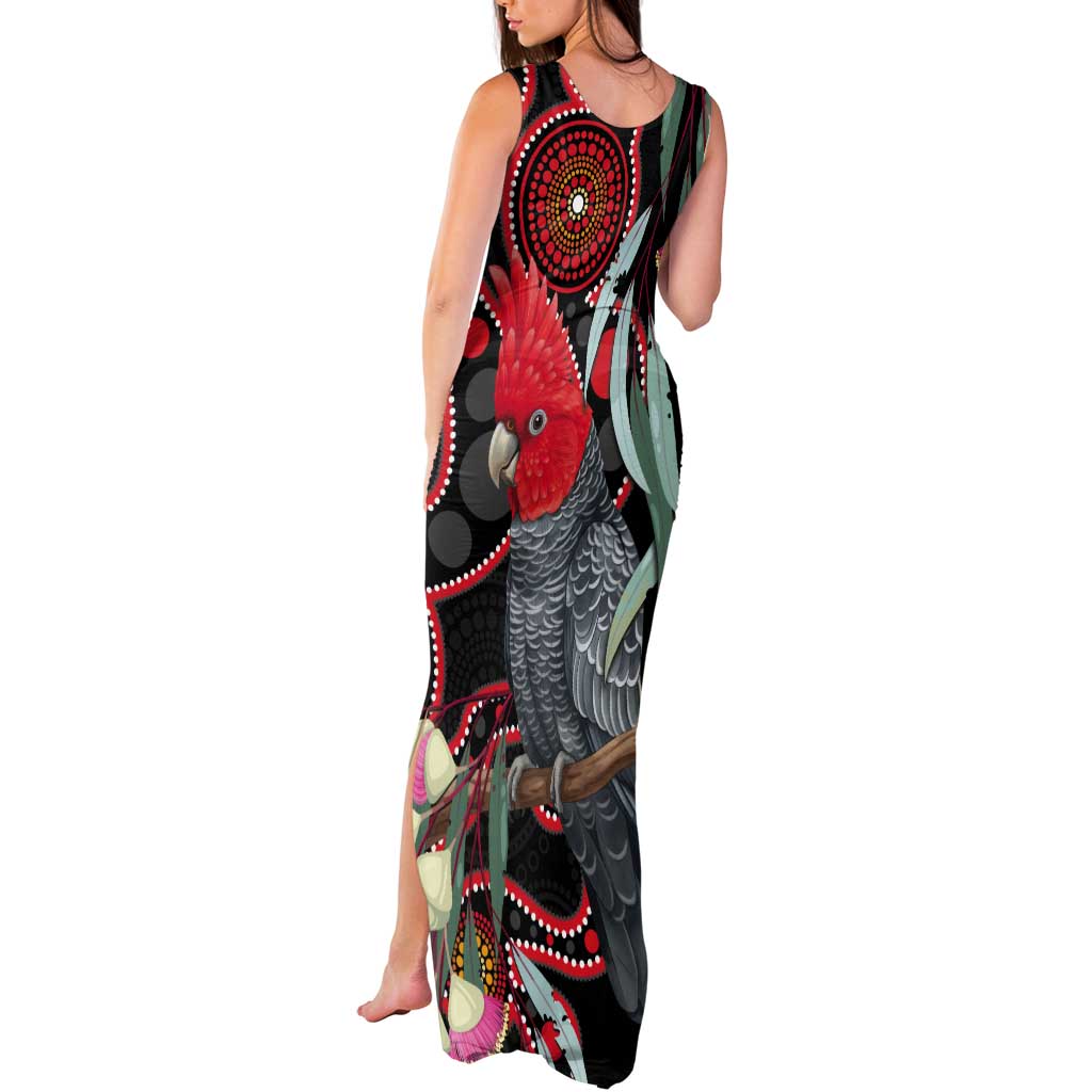 Gang-gang Cockatoo Australia Tank Maxi Dress Eucalyptus Blossoms Aboriginal Art - Aussie Hoodie