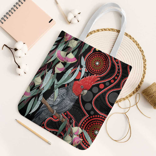 Gang-gang Cockatoo Australia Tote Bag Eucalyptus Blossoms Aboriginal Art - Aussie Hoodie