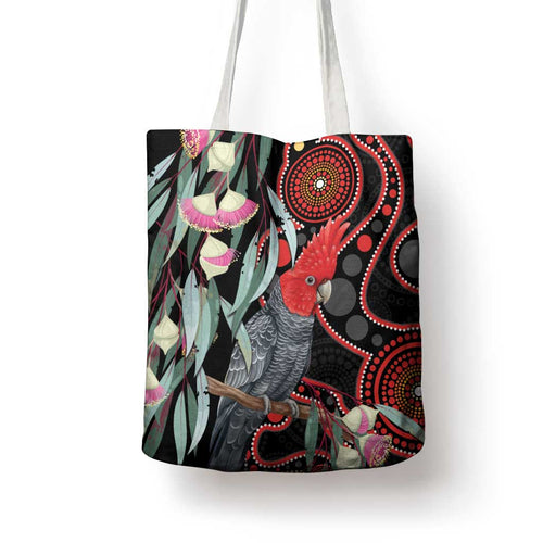 Gang-gang Cockatoo Australia Tote Bag Eucalyptus Blossoms Aboriginal Art - Aussie Hoodie