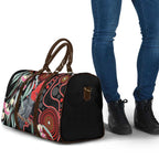 Gang-gang Cockatoo Australia Travel Bag Eucalyptus Blossoms Aboriginal Art - Aussie Hoodie