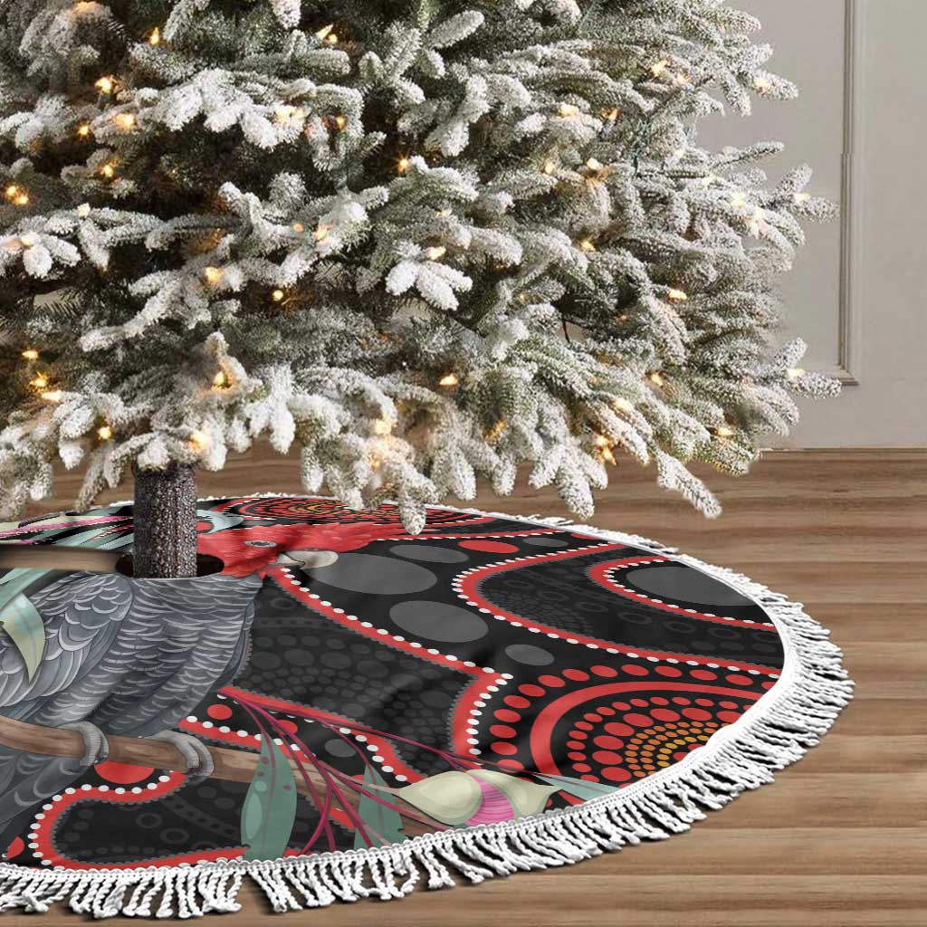 Gang-gang Cockatoo Australia Tree Skirt Eucalyptus Blossoms Aboriginal Art - Aussie Hoodie