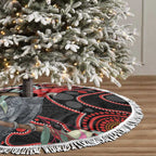 Gang-gang Cockatoo Australia Tree Skirt Eucalyptus Blossoms Aboriginal Art - Aussie Hoodie
