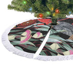 Gang-gang Cockatoo Australia Tree Skirt Eucalyptus Blossoms Aboriginal Art - Aussie Hoodie