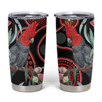 Gang-gang Cockatoo Australia Tumbler Cup Eucalyptus Blossoms Aboriginal Art - Aussie Hoodie