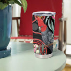 Gang-gang Cockatoo Australia Tumbler Cup Eucalyptus Blossoms Aboriginal Art - Aussie Hoodie