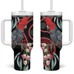 Gang-gang Cockatoo Australia Tumbler With Handle Eucalyptus Blossoms Aboriginal Art - Aussie Hoodie