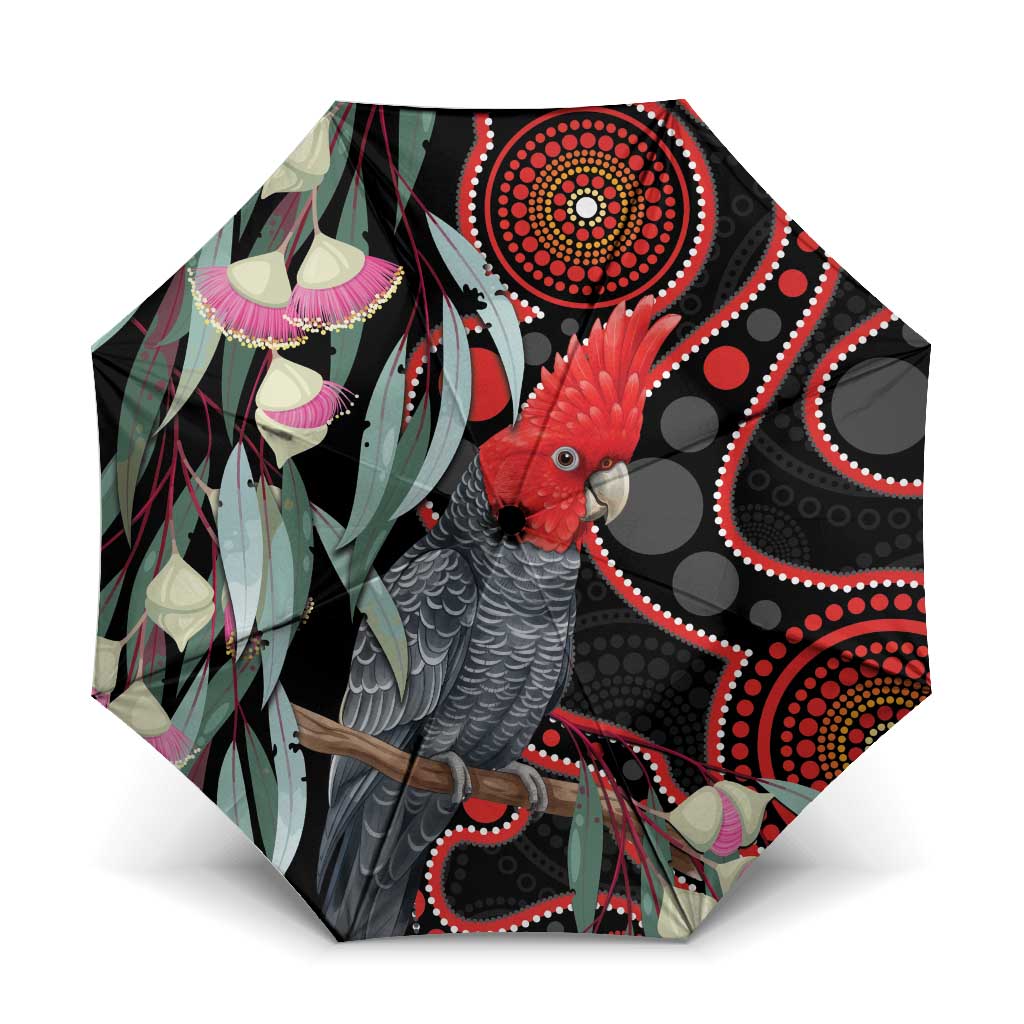 Gang-gang Cockatoo Australia Umbrella Eucalyptus Blossoms Aboriginal Art - Aussie Hoodie