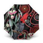 Gang-gang Cockatoo Australia Umbrella Eucalyptus Blossoms Aboriginal Art - Aussie Hoodie