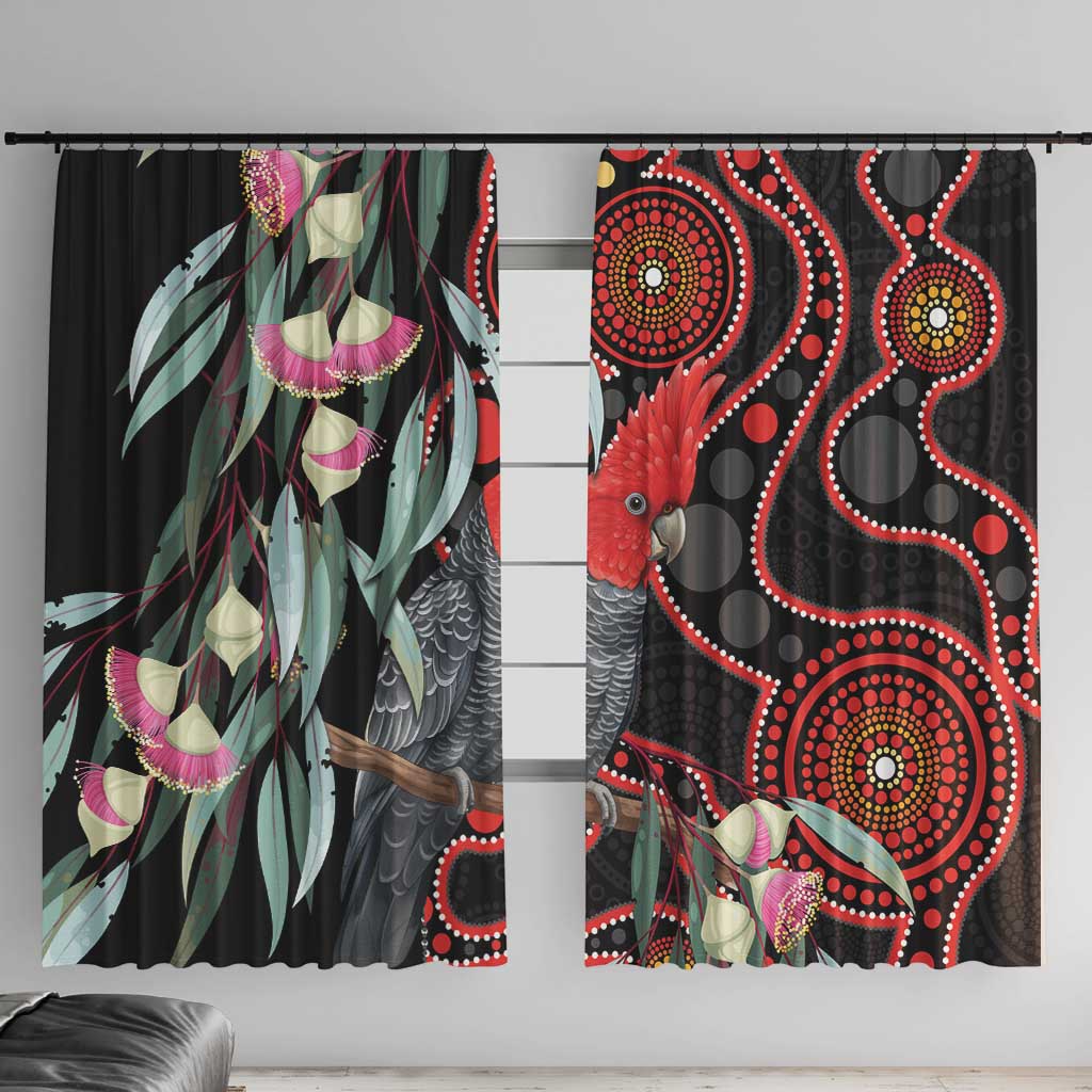 Gang-gang Cockatoo Australia Window Curtain Eucalyptus Blossoms Aboriginal Art - Aussie Hoodie