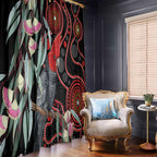 Gang-gang Cockatoo Australia Window Curtain Eucalyptus Blossoms Aboriginal Art - Aussie Hoodie