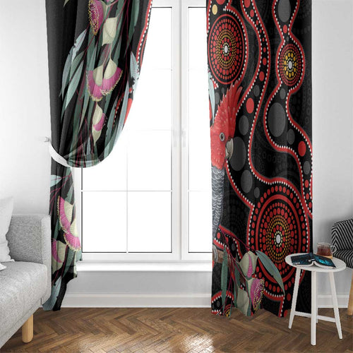 Gang-gang Cockatoo Australia Window Curtain Eucalyptus Blossoms Aboriginal Art - Aussie Hoodie