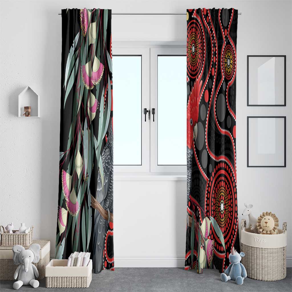 Gang-gang Cockatoo Australia Window Curtain Eucalyptus Blossoms Aboriginal Art - Aussie Hoodie