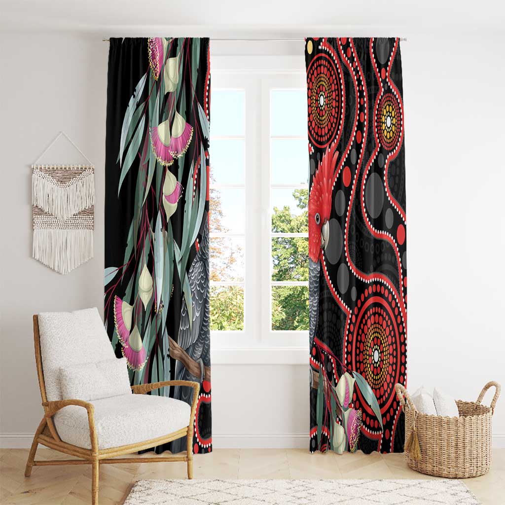 Gang-gang Cockatoo Australia Window Curtain Eucalyptus Blossoms Aboriginal Art - Aussie Hoodie