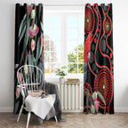 Gang-gang Cockatoo Australia Window Curtain Eucalyptus Blossoms Aboriginal Art - Aussie Hoodie