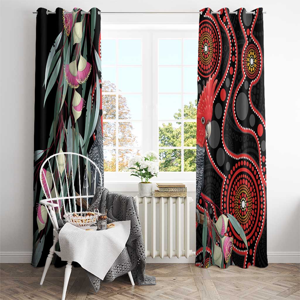 Gang-gang Cockatoo Australia Window Curtain Eucalyptus Blossoms Aboriginal Art - Aussie Hoodie