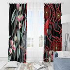 Gang-gang Cockatoo Australia Window Curtain Eucalyptus Blossoms Aboriginal Art - Aussie Hoodie