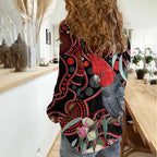 Gang-gang Cockatoo Australia Women Casual Shirt Eucalyptus Blossoms Aboriginal Art - Aussie Hoodie