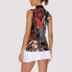 Gang-gang Cockatoo Australia Women Sleeveless Polo Shirt Eucalyptus Blossoms Aboriginal Art - Aussie Hoodie