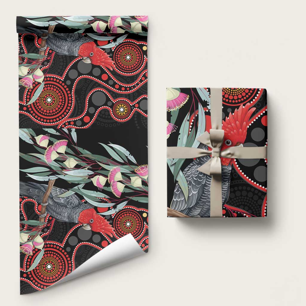 Gang-gang Cockatoo Australia Wrapping Paper Eucalyptus Blossoms Aboriginal Art - Aussie Hoodie