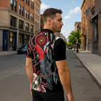 Gang-gang Cockatoo Australia Zipper Polo Shirt Eucalyptus Blossoms Aboriginal Art - Aussie Hoodie