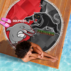 personalised-panthers-and-dolphins-beach-blanket-sporty-version