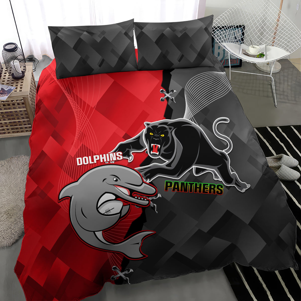 personalised-panthers-and-dolphins-bedding-set-sporty-version