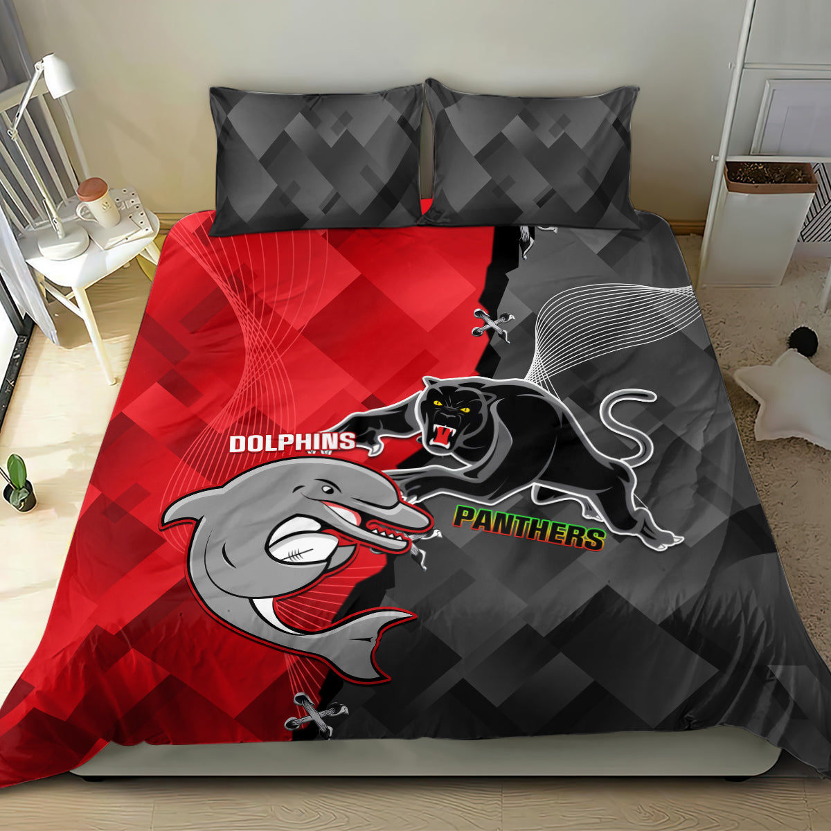 personalised-panthers-and-dolphins-bedding-set-sporty-version