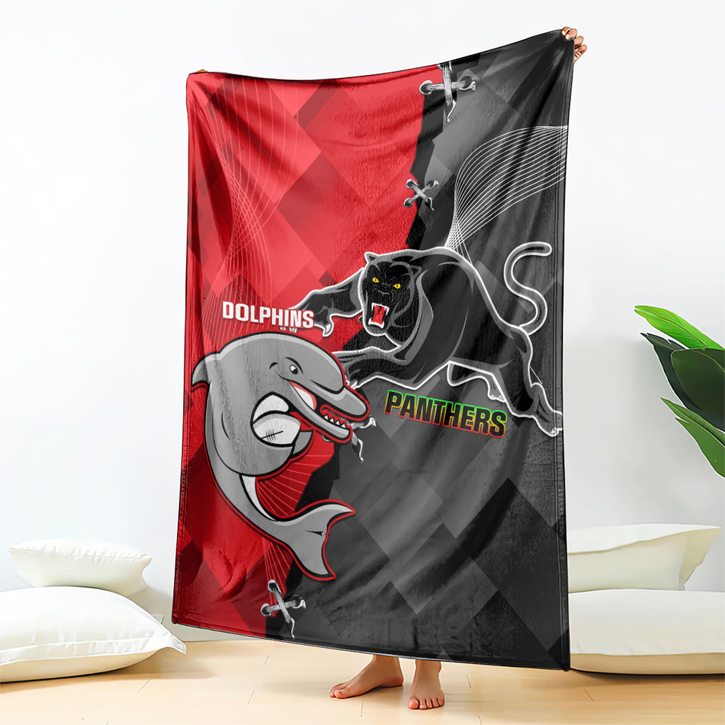 personalised-panthers-and-dolphins-blanket-sporty-version
