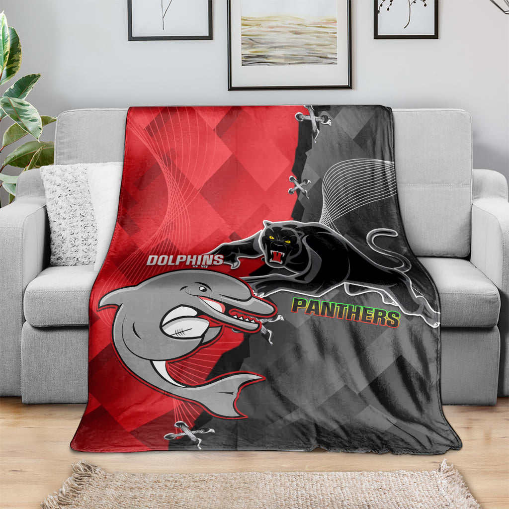 personalised-panthers-and-dolphins-blanket-sporty-version