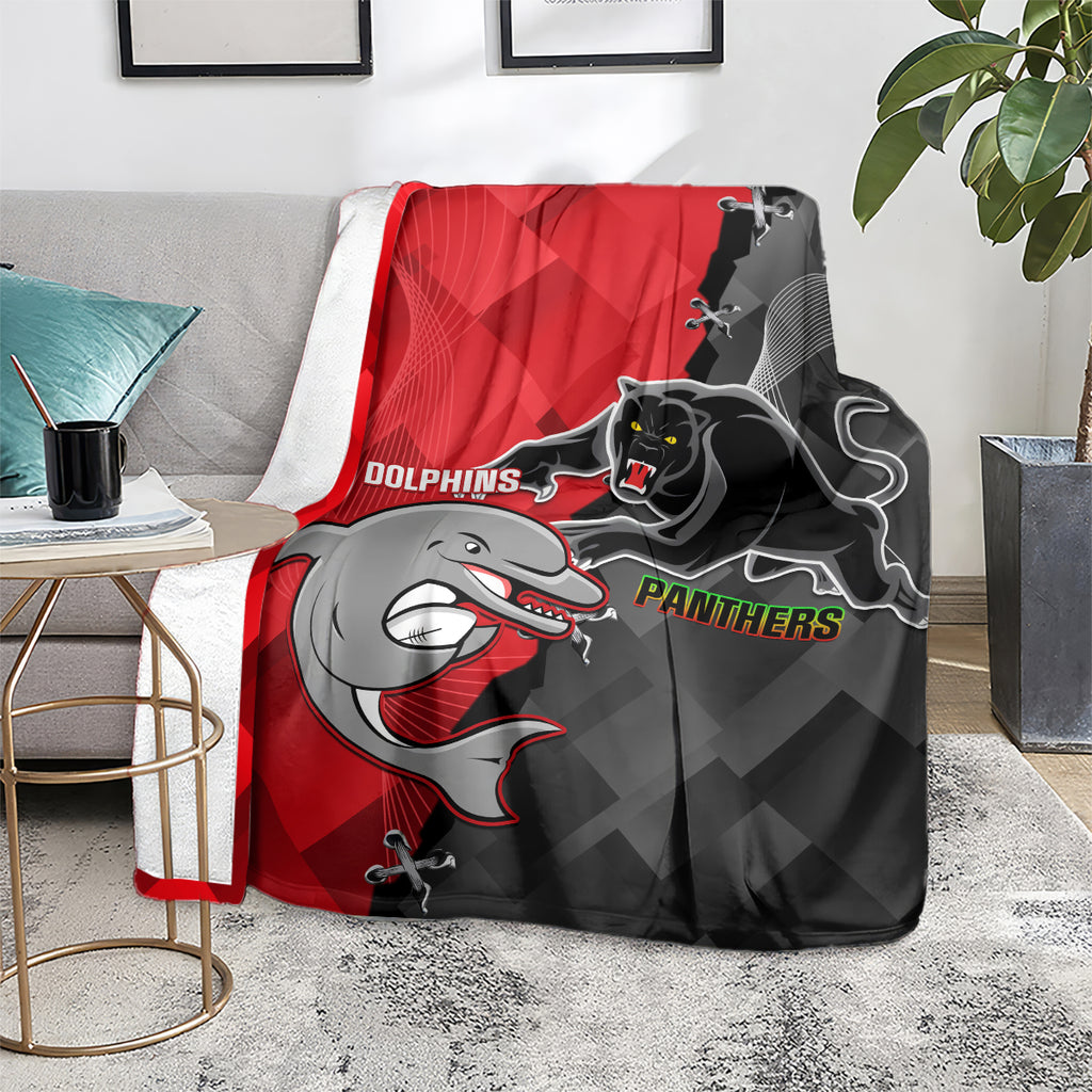 personalised-panthers-and-dolphins-blanket-sporty-version