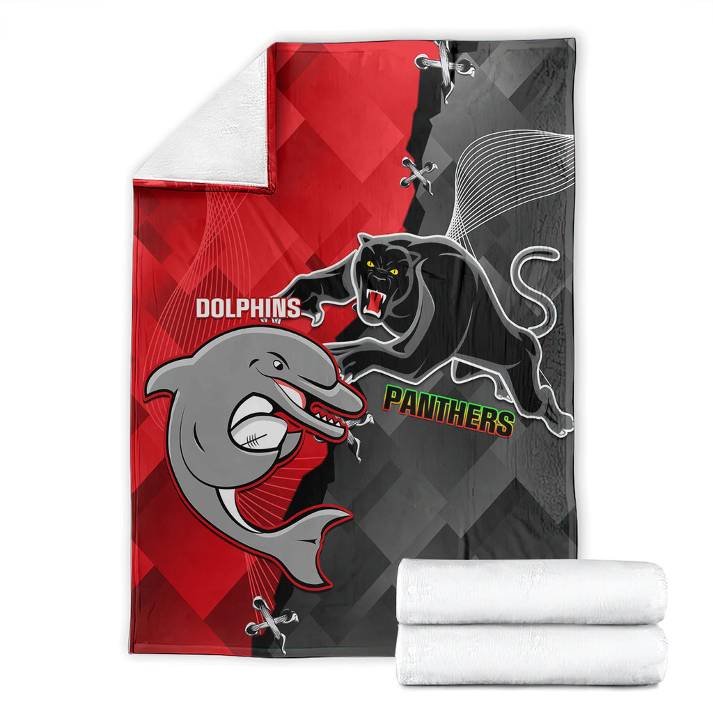personalised-panthers-and-dolphins-blanket-sporty-version