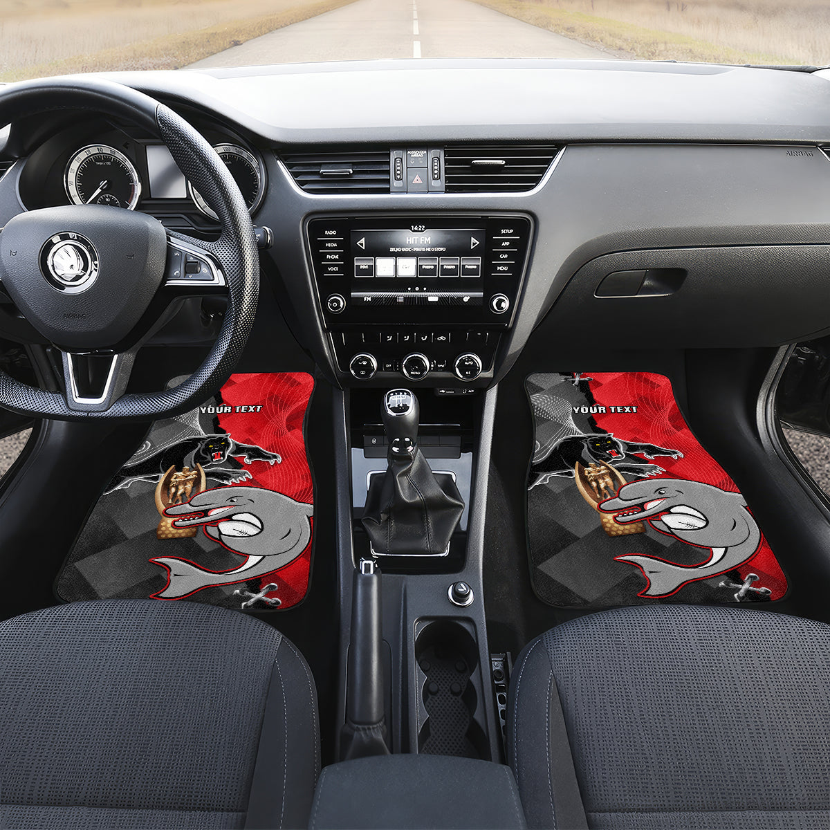 personalised-panthers-and-dolphins-car-mats-sporty-version