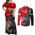 personalised-panthers-and-dolphins-couples-matching-off-shoulder-maxi-dress-and-long-sleeve-button-shirt-sporty-version