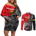 personalised-panthers-and-dolphins-couples-matching-off-shoulder-short-dress-and-long-sleeve-button-shirt-sporty-version