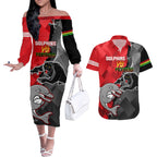 personalised-panthers-and-dolphins-couples-matching-off-the-shoulder-long-sleeve-dress-and-hawaiian-shirt-sporty-version
