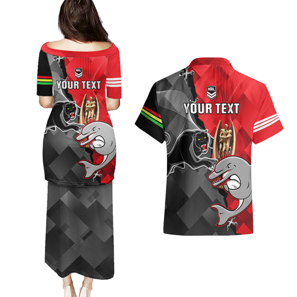 personalised-panthers-and-dolphins-couples-matching-puletasi-dress-and-hawaiian-shirt-sporty-version