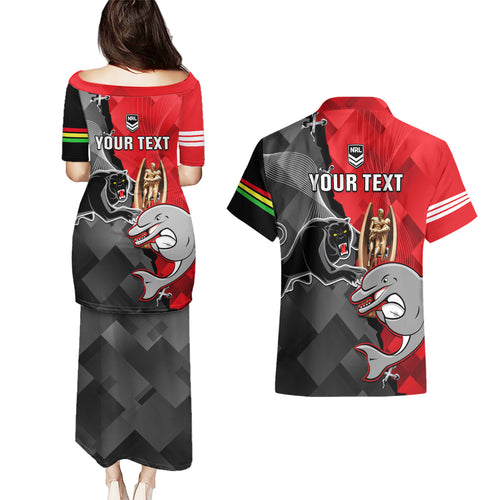 personalised-panthers-and-dolphins-couples-matching-puletasi-dress-and-hawaiian-shirt-sporty-version