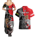 personalised-panthers-and-dolphins-couples-matching-summer-maxi-dress-and-hawaiian-shirt-sporty-version