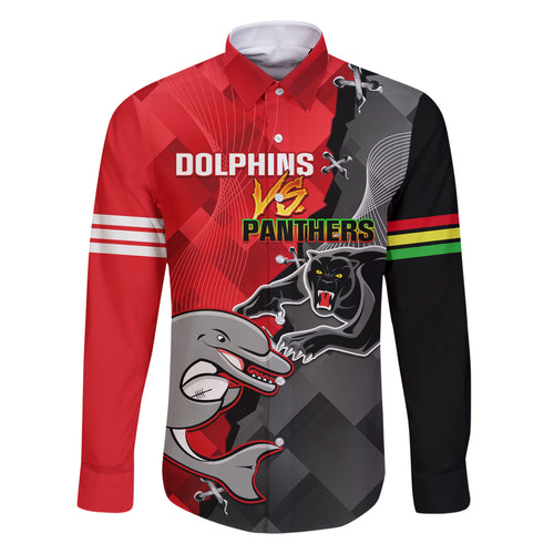 personalised-panthers-and-dolphins-family-matching-mermaid-dress-and-hawaiian-shirt-sporty-version