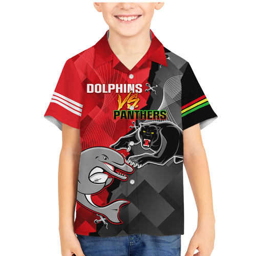 personalised-panthers-and-dolphins-family-matching-mermaid-dress-and-hawaiian-shirt-sporty-version