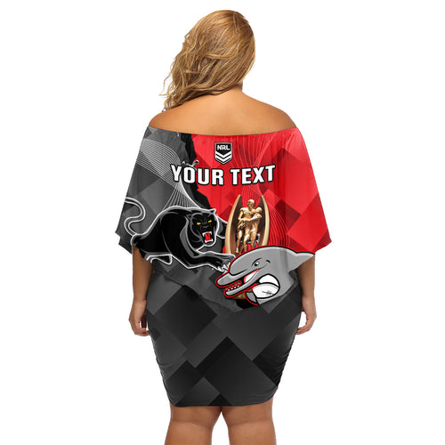 personalised-panthers-and-dolphins-family-matching-off-shoulder-short-dress-and-hawaiian-shirt-sporty-version