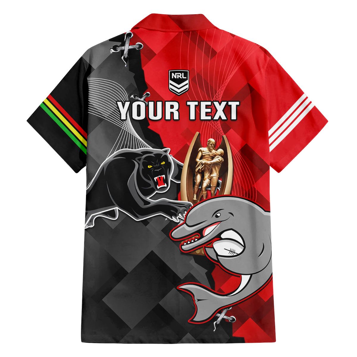 personalised-panthers-and-dolphins-family-matching-puletasi-dress-and-hawaiian-shirt-sporty-version