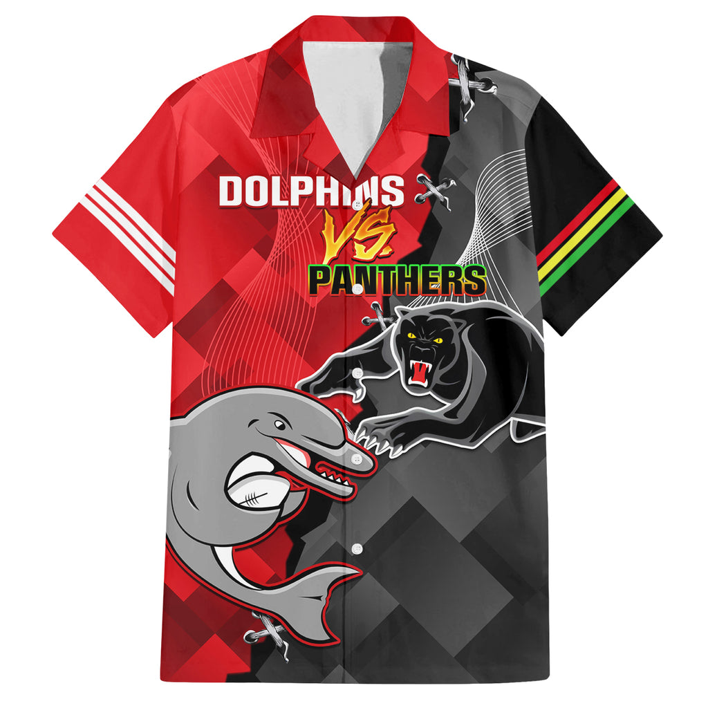 personalised-panthers-and-dolphins-family-matching-tank-maxi-dress-and-hawaiian-shirt-sporty-version
